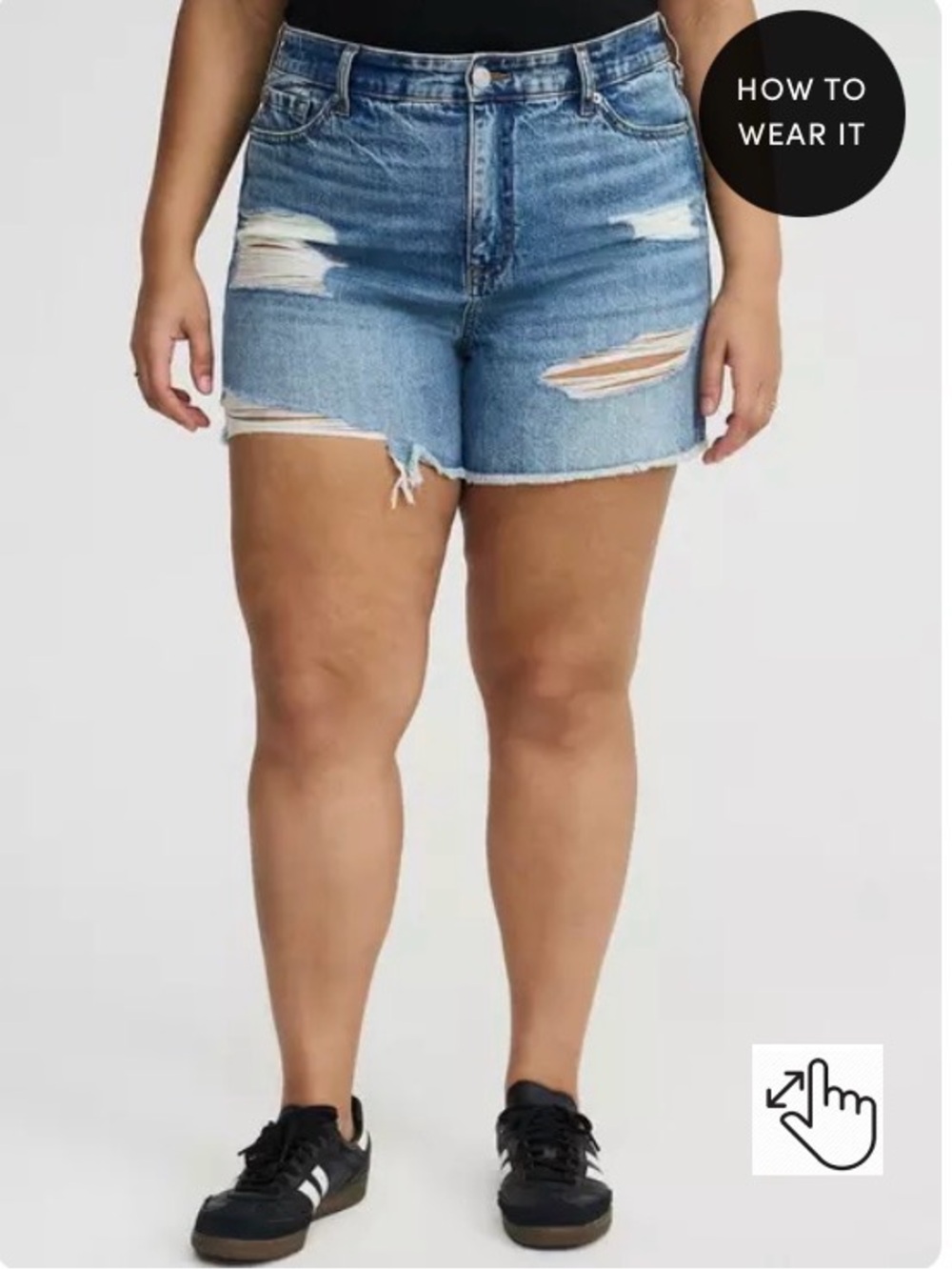 NWT Torrid 5in Light Blue Distressed Jean Shorts